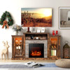 Fireplace TV Stand with 16-Color Led Lights for TVs up to 65 Inch